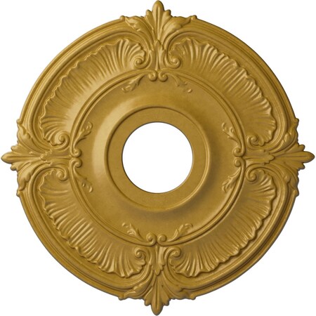Attica Ceiling Medallion (Fits Canopies up to 5"), Hnd-Painted Iridescent Gold, 18"OD x 4"ID x 5/8"P